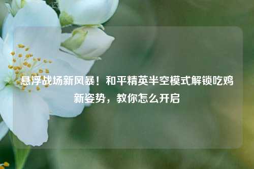 悬浮战场新风暴!和平精英半空模式解锁吃鸡新姿势,教你怎么开启