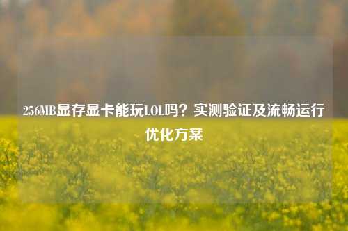 256MB显存显卡能玩LOL吗?实测验证及流畅运行优化方案