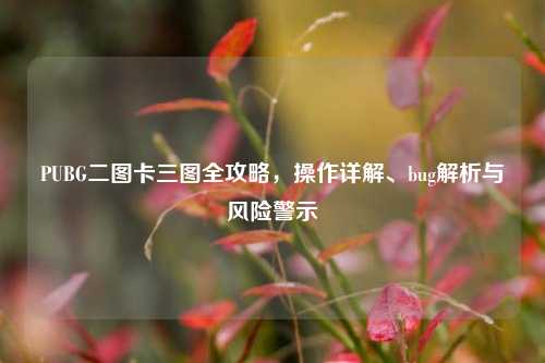 PUBG二图卡三图全攻略,操作详解、bug解析与风险警示