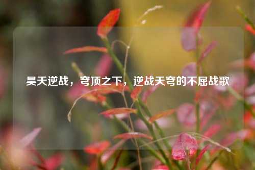 昊天逆战，穹顶之下，逆战天穹的不屈战歌