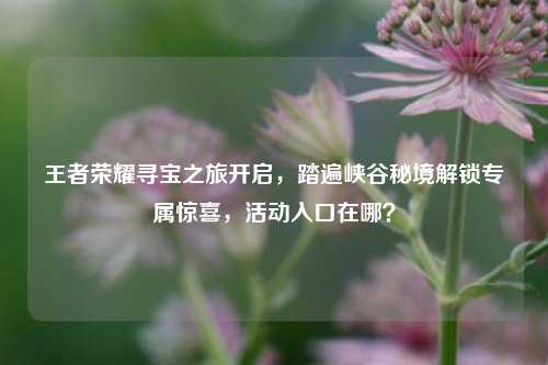 王者荣耀寻宝之旅开启,踏遍峡谷秘境解锁专属惊喜,活动入口在哪?