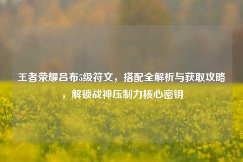 王者荣耀吕布5级符文,搭配全解析与获取攻略,解锁战神压制力核心密钥