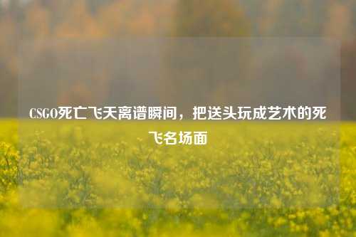 CSGO死亡飞天离谱瞬间,把送头玩成艺术的死飞名场面