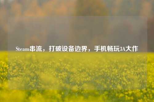 Steam串流,打破设备边界,手机畅玩3A大作