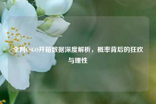 全网CSGO开箱数据深度解析,概率背后的狂欢与理性