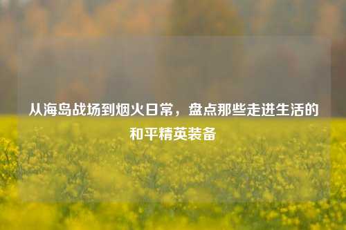 从海岛战场到烟火日常,盘点那些走进生活的和平精英装备