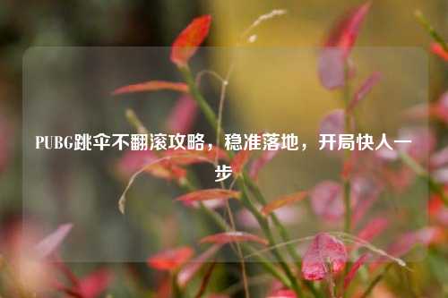 PUBG跳伞不翻滚攻略，稳准落地，开局快人一步