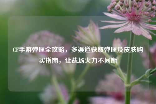 CF手游弹匣全攻略,多渠道获取弹匣及皮肤购买指南,让战场火力不间断