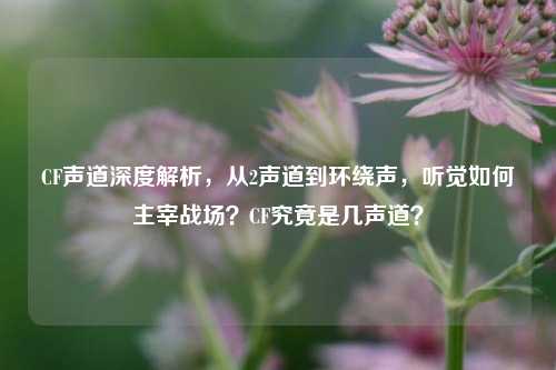 CF声道深度解析，从2声道到环绕声，听觉如何主宰战场？CF究竟是几声道？