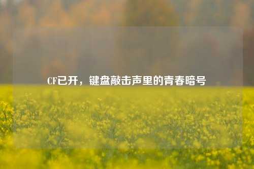 CF已开,键盘敲击声里的青春暗号