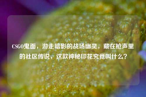 CSGO鬼面，游走暗影的战场幽灵，藏在枪声里的社区传说，这款神秘印花究竟叫什么？