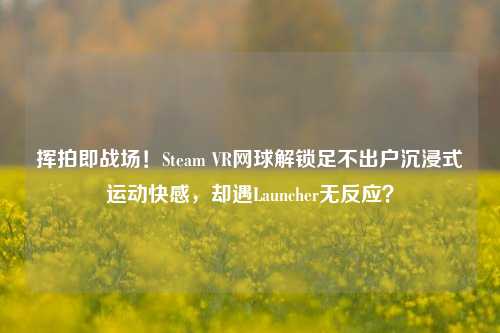 挥拍即战场!Steam VR网球解锁足不出户沉浸式运动快感,却遇Launcher无反应?
