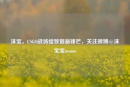 沫宝，CSGO战场绽放狙丽锋芒，关注微博@沫宝宝momo