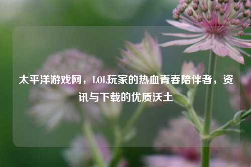 太平洋游戏网,LOL玩家的热血青春陪伴者,资讯与下载的优质沃土