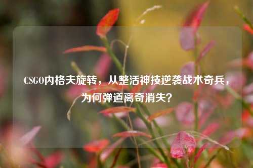 CSGO内格夫旋转,从整活神技逆袭战术奇兵,为何弹道离奇消失?