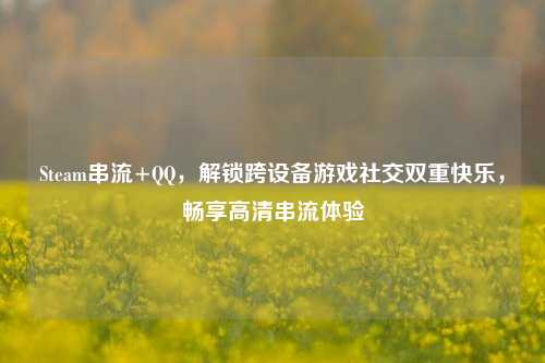Steam串流+QQ，解锁跨设备游戏社交双重快乐，畅享高清串流体验