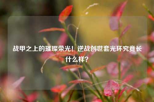 战甲之上的璀璨荣光！逆战创世套光环究竟长什么样？