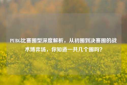 PUBG比赛圈型深度解析,从初圈到决赛圈的战术博弈场,你知道一共几个圈吗?