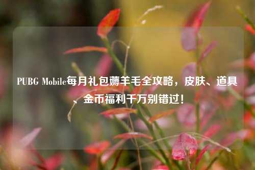 PUBG Mobile每月礼包薅羊毛全攻略,皮肤、道具、金币福利千万别错过!