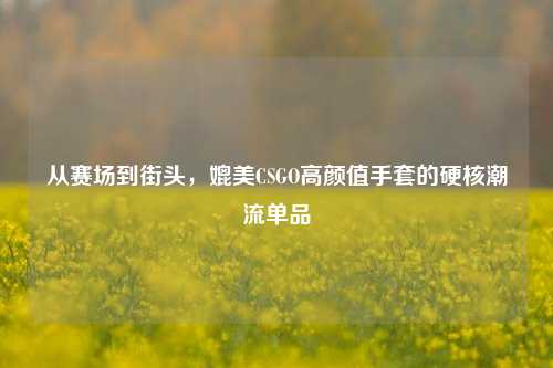 从赛场到街头,媲美CSGO高颜值手套的硬核潮流单品