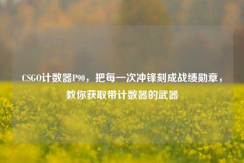 CSGO计数器P90，把每一次冲锋刻成战绩勋章，教你获取带计数器的武器