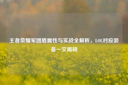 王者荣耀军团盾属性与实战全解析,LOL对应装备一文揭晓