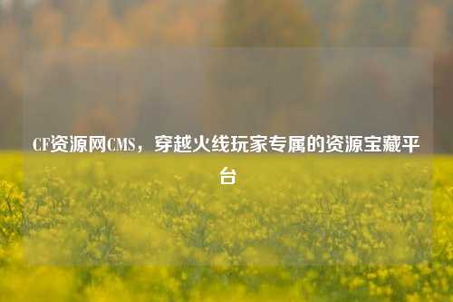 CF资源网CMS,穿越火线玩家专属的资源宝藏平台