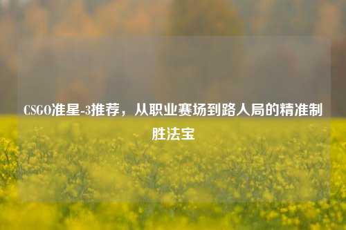 CSGO准星-3推荐,从职业赛场到路人局的精准制胜法宝