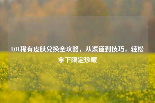 LOL稀有皮肤兑换全攻略,从渠道到技巧,轻松拿下限定珍藏