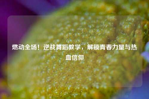 燃动全场!逆战舞蹈教学,解锁青春力量与热血信仰