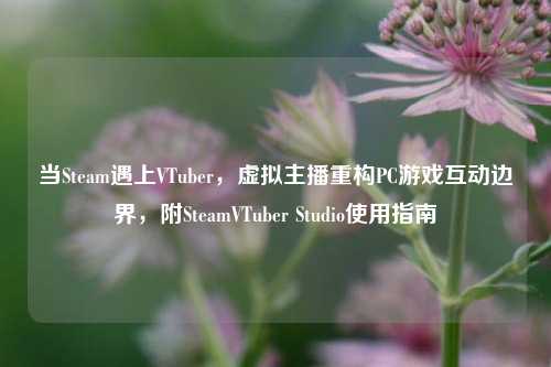 当Steam遇上VTuber,虚拟主播重构PC游戏互动边界,附SteamVTuber Studio使用指南