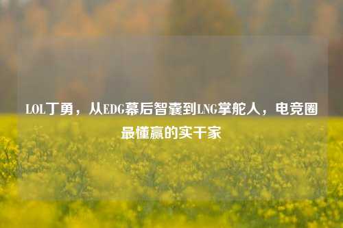 LOL丁勇,从EDG幕后智囊到LNG掌舵人,电竞圈最懂赢的实干家