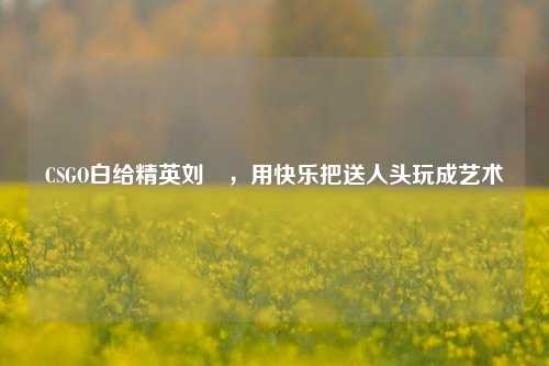 CSGO白给精英刘頔，用快乐把送人头玩成艺术