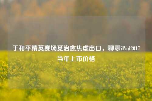 于和平精英赛场觅治愈焦虑出口,聊聊iPad2017当年上市价格
