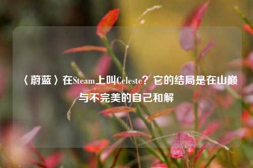 〈蔚蓝〉在Steam上叫Celeste?它的结局是在山巅与不完美的自己和解
