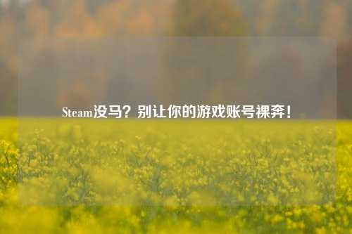 Steam没马?别让你的游戏账号裸奔!