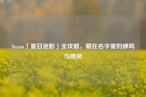 Steam「夏日泡影」全攻略,藏在名字里的蝉鸣与晚风
