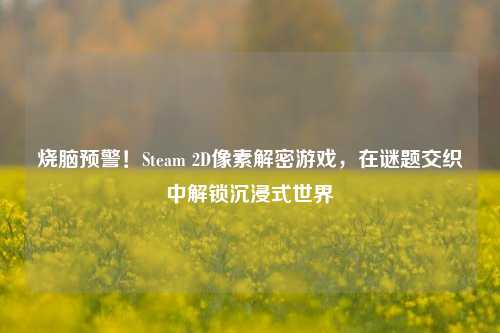 烧脑预警!Steam 2D像素解密游戏,在谜题交织中解锁沉浸式世界