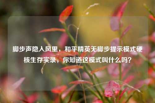 脚步声隐入风里,和平精英无脚步提示模式硬核生存实录,你知道这模式叫什么吗?