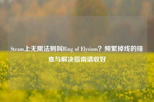 Steam上无限法则叫Ring of Elysium？频繁掉线的排查与解决指南请收好