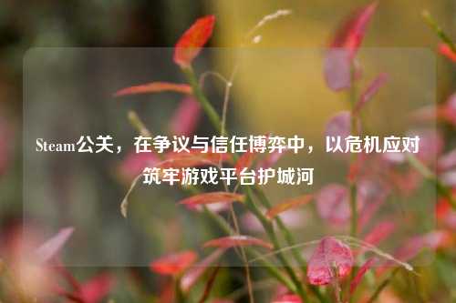 Steam公关,在争议与信任博弈中,以危机应对筑牢游戏平台护城河
