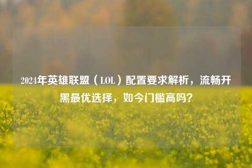 2024年英雄联盟(LOL)配置要求解析,流畅开黑最优选择,如今门槛高吗?