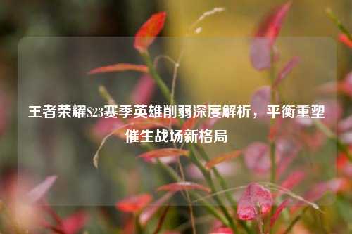 王者荣耀S23赛季英雄削弱深度解析，平衡重塑催生战场新格局