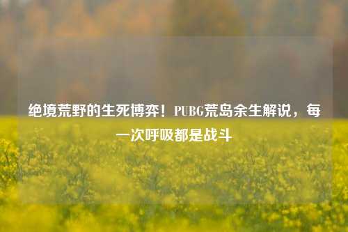 绝境荒野的生死博弈!PUBG荒岛余生解说,每一次呼吸都是战斗