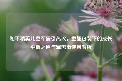 和平精英儿童军需引热议，童趣包装下的成长平衡之道与军需币使用解析