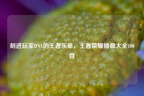 刻进玩家DNA的王者乐章,王者荣耀插曲大全100首