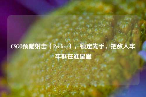 CSGO预瞄射击(Prefire),锁定先手,把敌人牢牢框在准星里