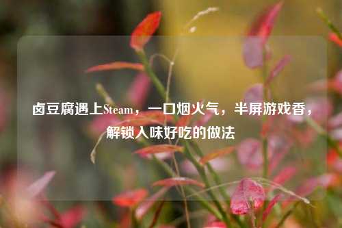 卤豆腐遇上Steam,一口烟火气,半屏游戏香,解锁入味好吃的做法