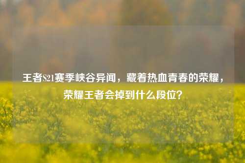 王者S21赛季峡谷异闻,藏着热血青春的荣耀,荣耀王者会掉到什么段位?