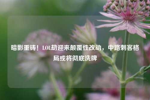 暗影重铸!LOL劫迎来颠覆性改动,中路刺客格局或将彻底洗牌